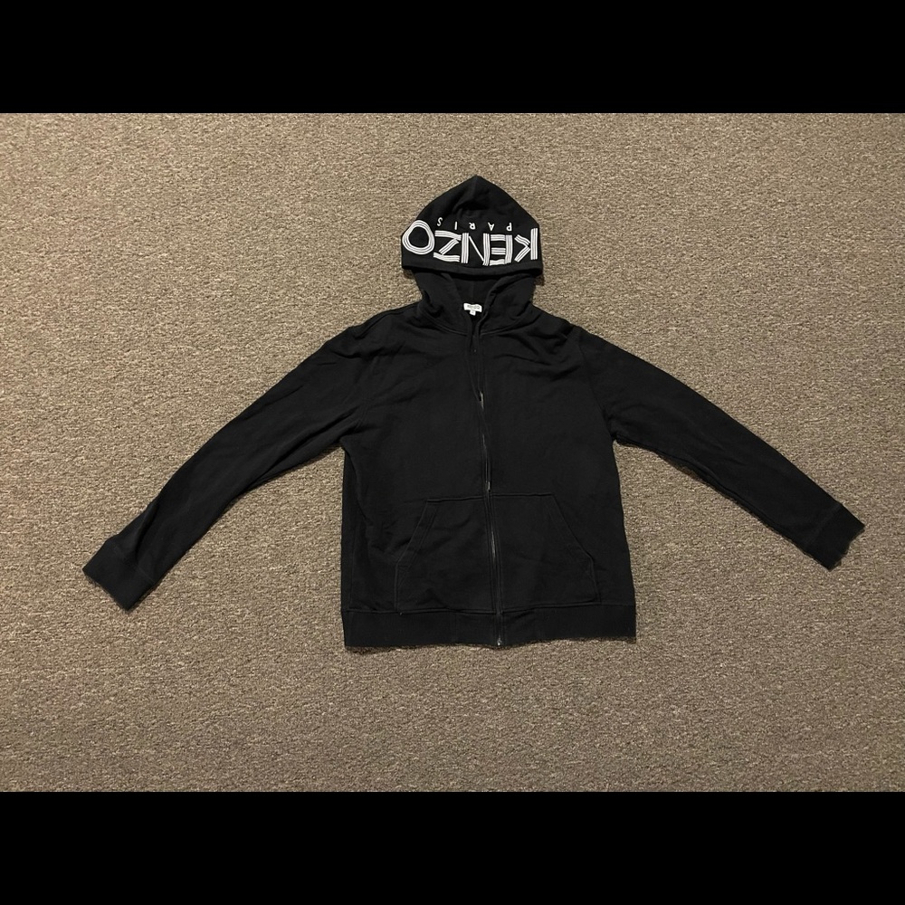 Kenzo Paris black zipped hoodie size Large